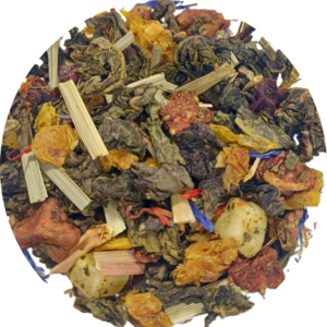 Té Wulong con Naranja, Piña, Mango, Fresa, Sandía, Limonaria, Caléndula y Trozos de Remolacha